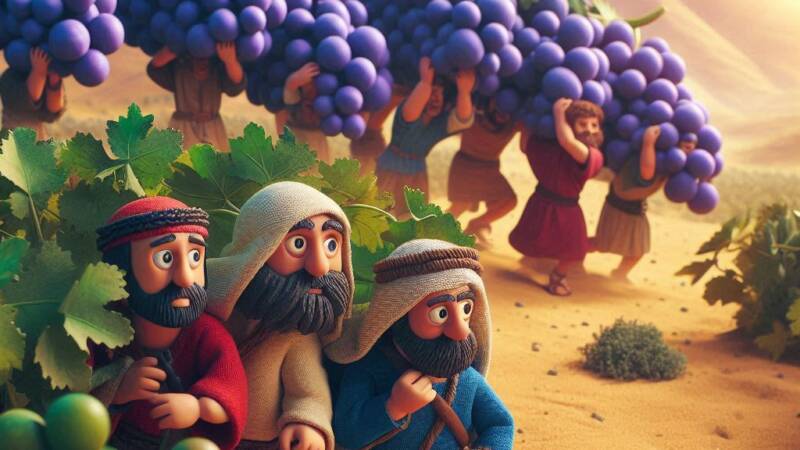 12 spies 10 meraglim scouting out canaan giant grapes ten twelve