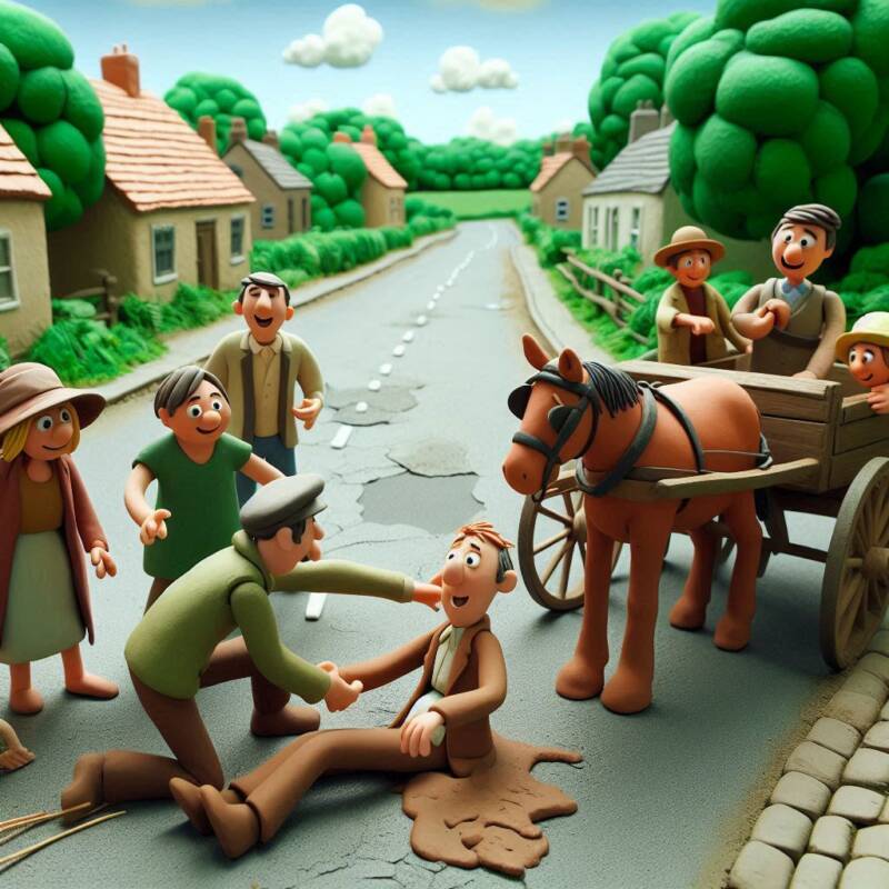 chessed support community helps neighbour roadside calamity fallen man farmer horse cart collapse calamity435bc6