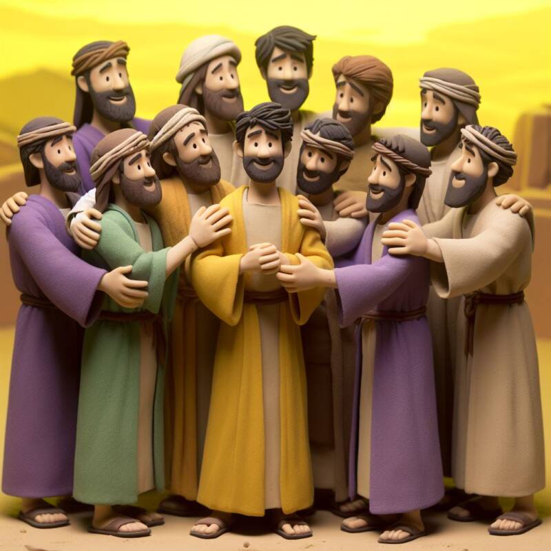 Joseph and his brothers reunited. Image created by The Rabbi Sacks Legacy