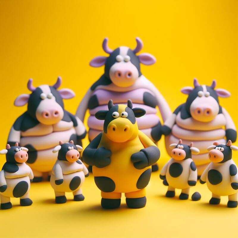 claymation 7 fat cows from pharaohs dream seven calves paroh egypt animals
