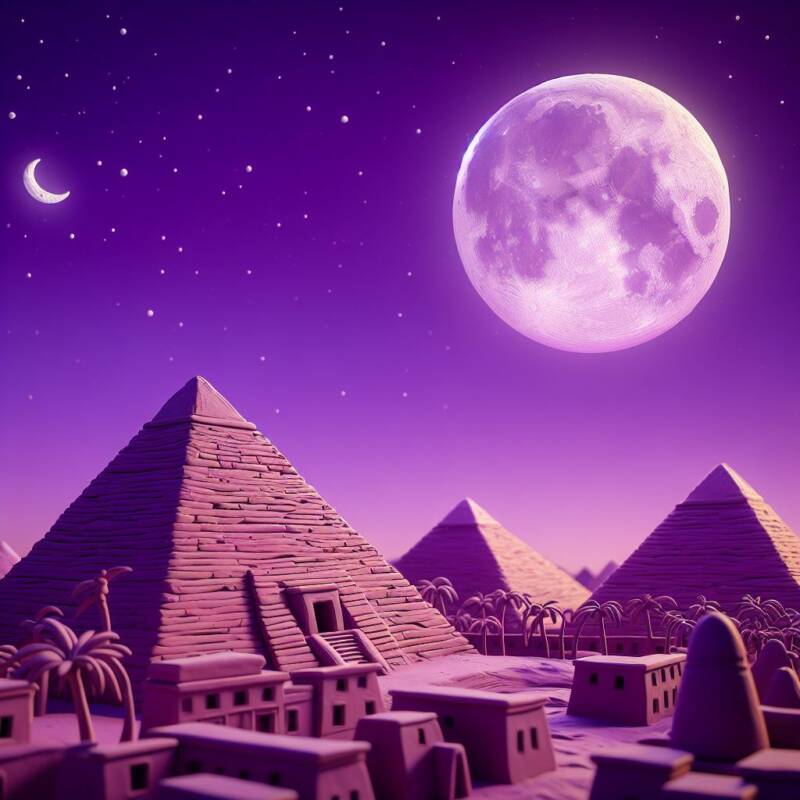 egypt about to experience the 9th plague of darkness mitzrayim pyramids moon night