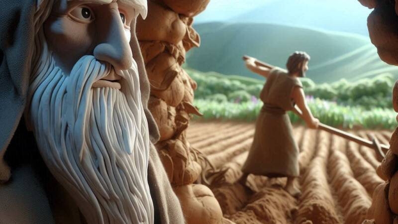 elijah in his cave and elisha ploughing the field eliyahu hanavi