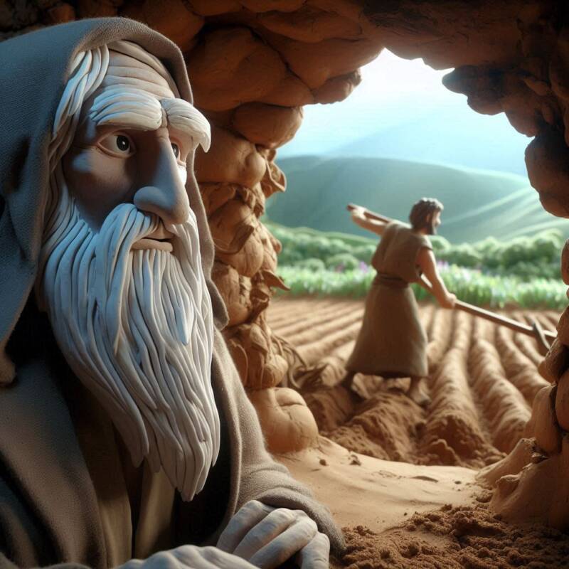 elijah in his cave and elisha ploughing the field eliyahu hanavi