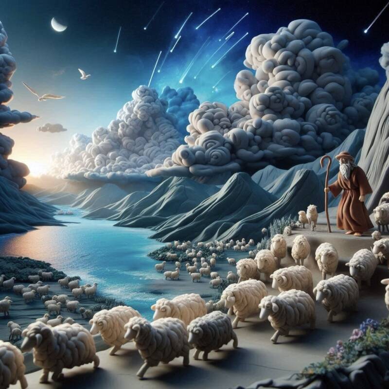 isaiah vision and imagery of shepherd and sheep seas and heavens oceans majestic world metaphors