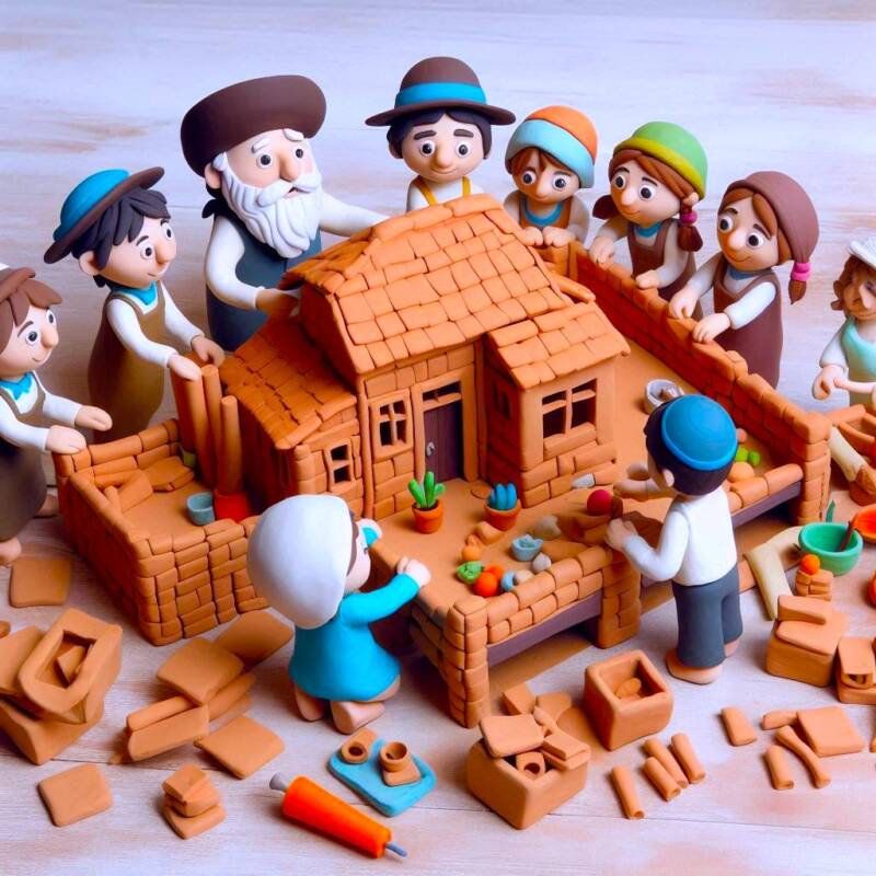 jewish children building the future and a community or society together 1