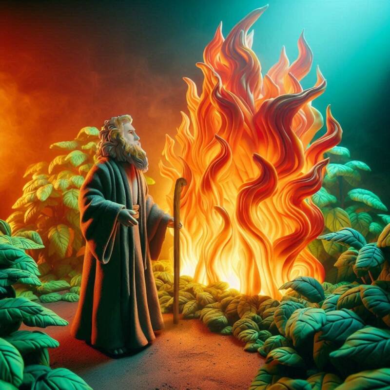 moshe burning bush moses divine encounter