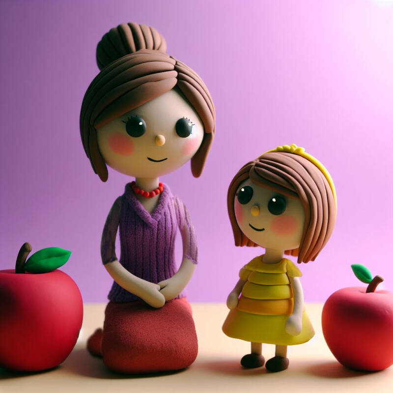 mother daughter apples story claymation fruit kindness