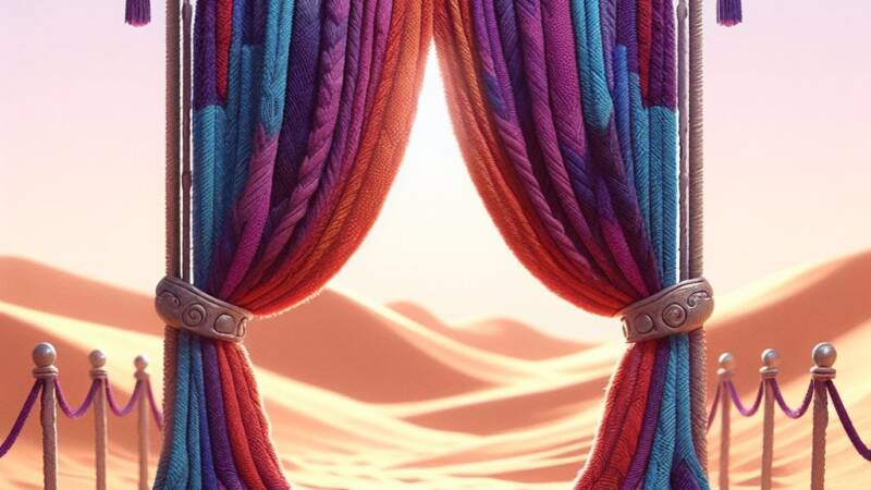 parochet mishkan in the desert curtain