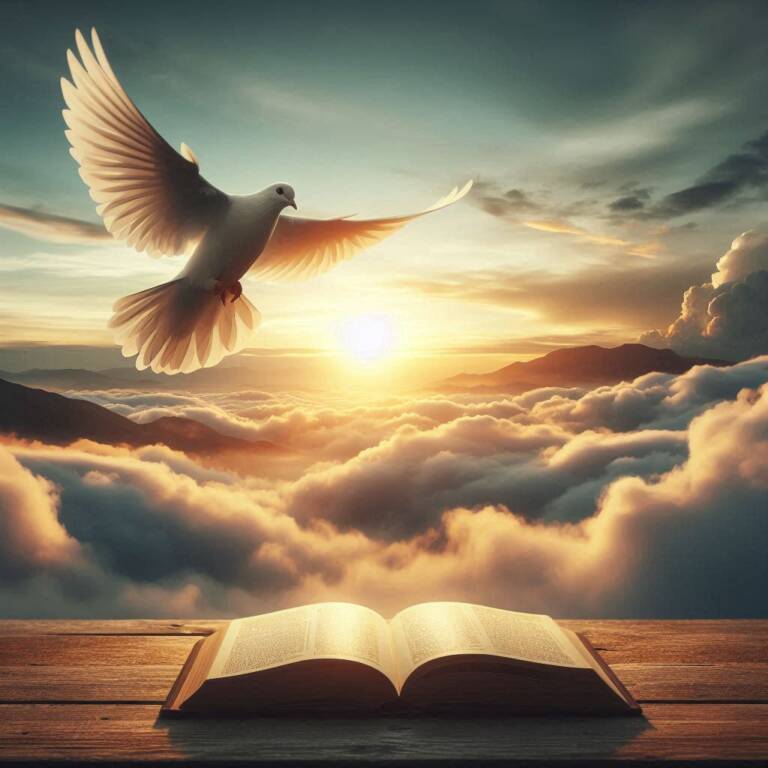 peace dove bible clouds flying shalom message in pursuit of peace