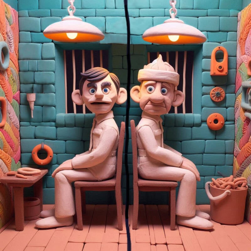 prisoners dilemma gaol or jail two cells