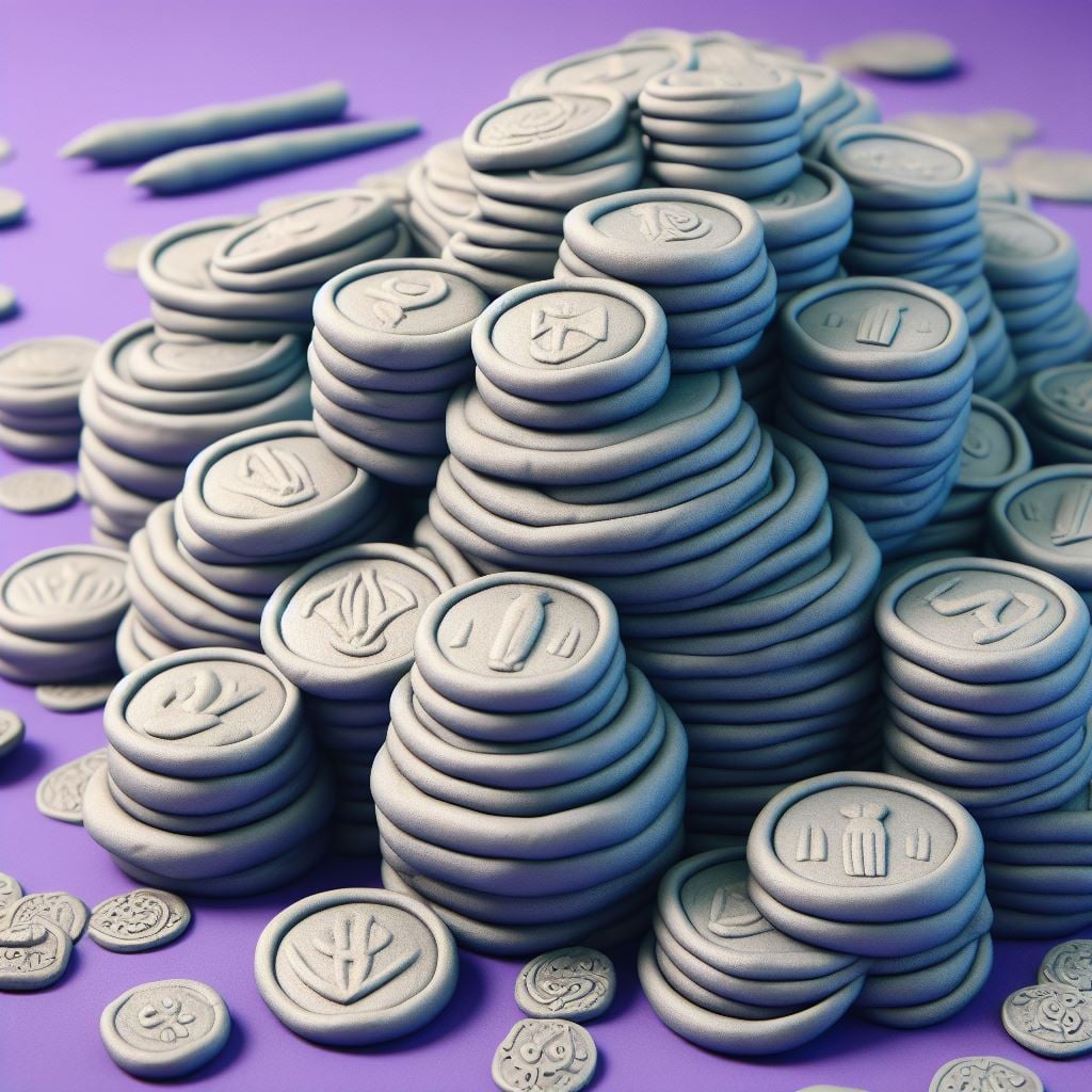 shekels money coins accounting shkalim piles of donations for the mishkan