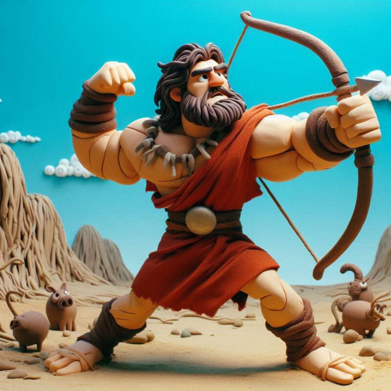 shimshon samson showing his strength