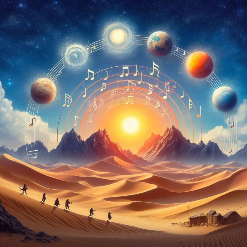 time desert journey cycles music song singing celebrate travel trek stages moons universe phases0b4