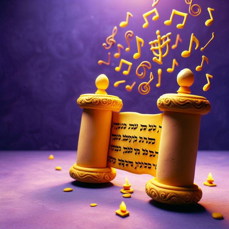 torah scroll song music notes haazinu judaism