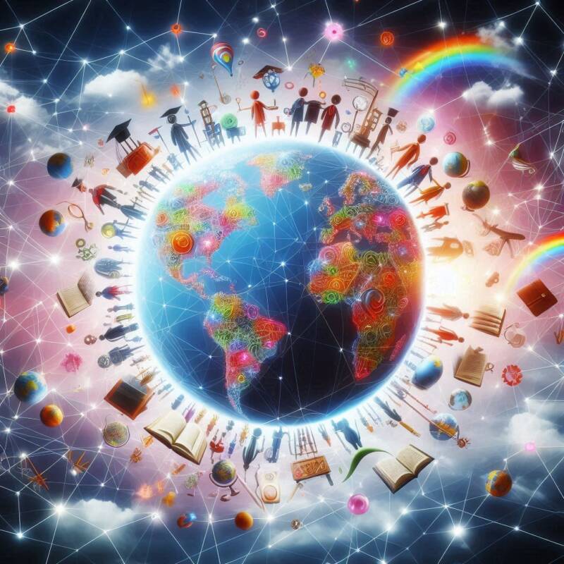 universal education with networks crisscrossing around the world16e266f