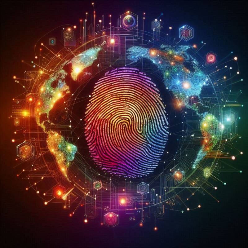 world map and fingerprint individual particular universal earth countries people 1